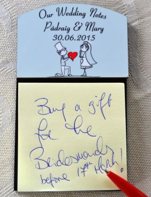 Post-It Notes Holder : Wedding